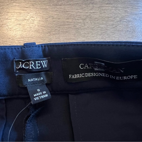 J. Crew Natalia Pant in Four Season Stretch in Navy Blue Size 0 NWT - Picture 10 of 14